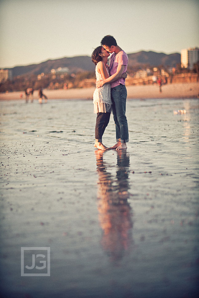 Santa Monica Beach Engagement Photos