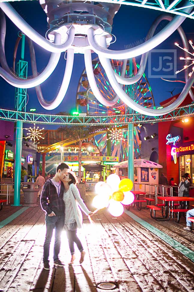 Santa Monica Pier Engagement Photos