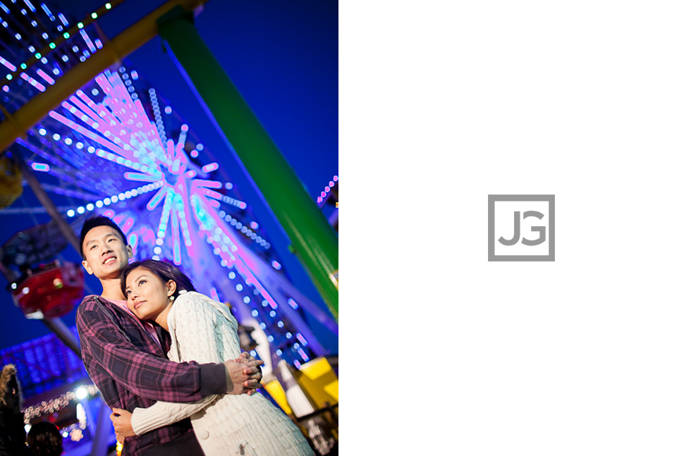 Santa Monica Pier Engagement Photos