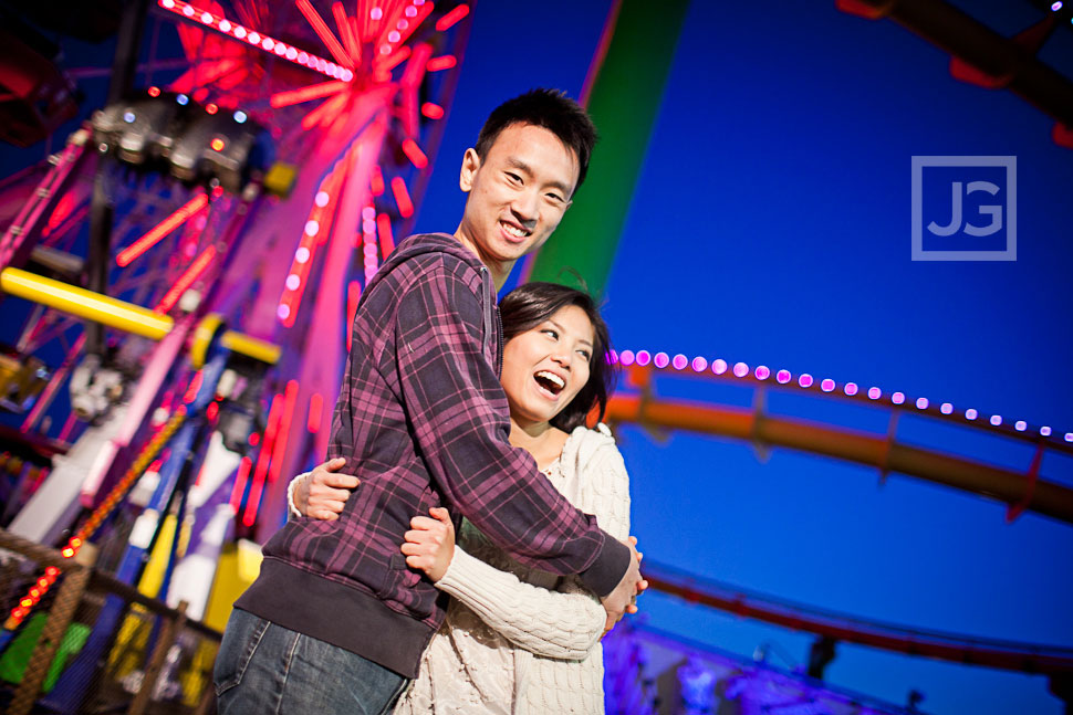 Santa Monica Pier Engagement Photos