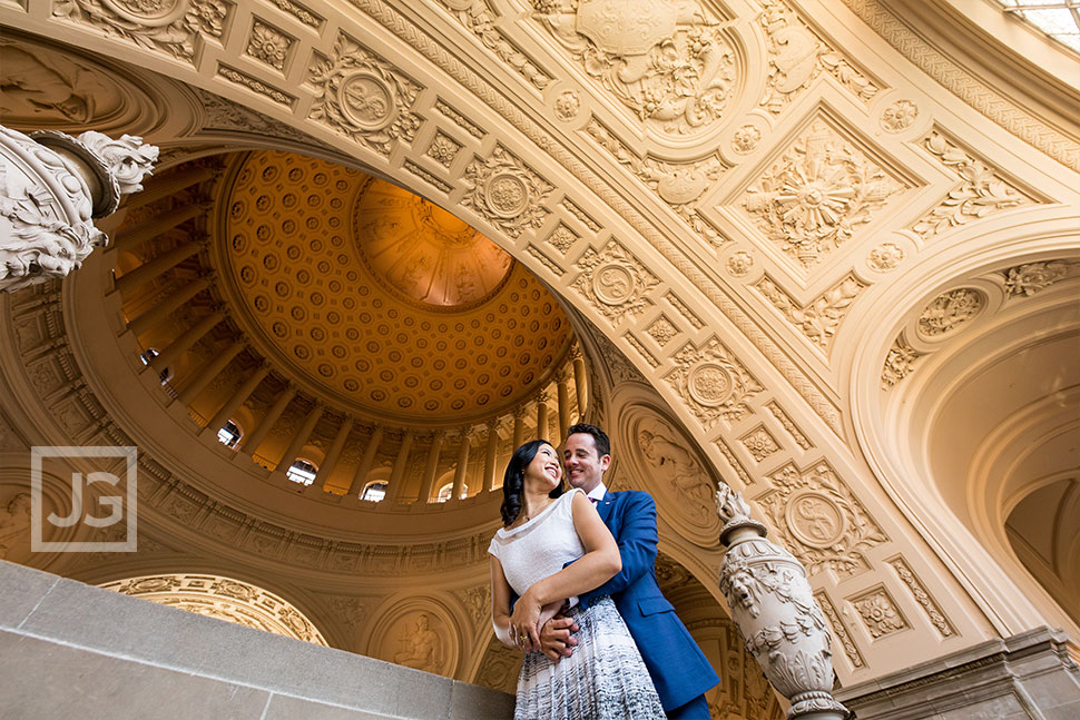 Ornate ceiling and architecture san francisco city hall