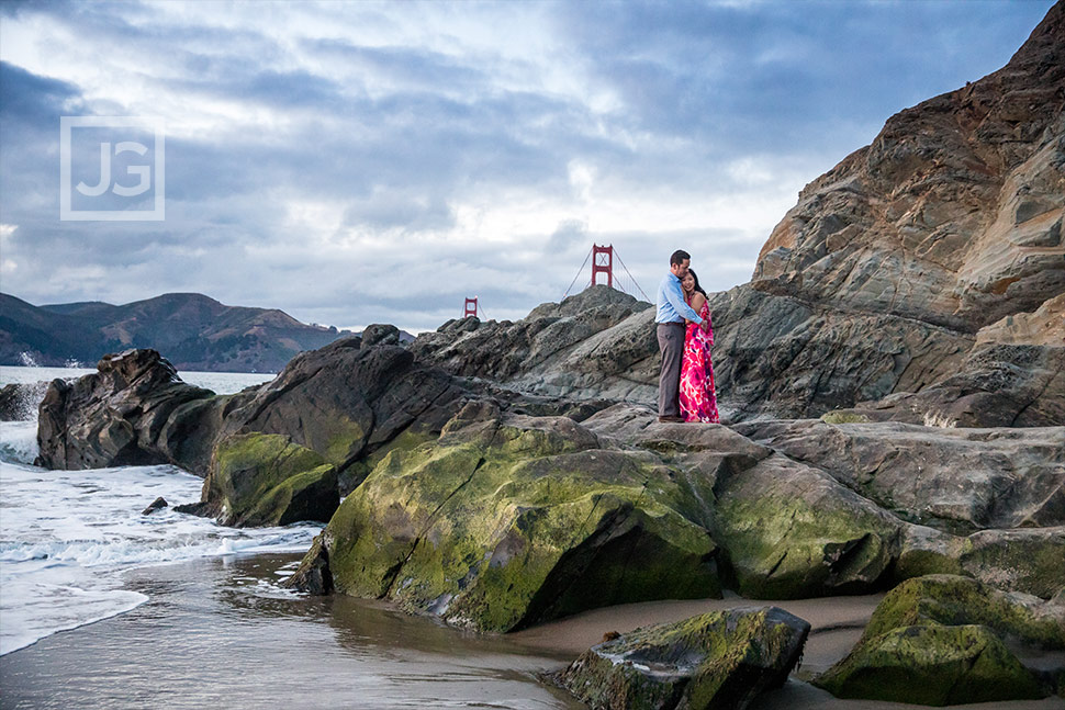 Engagement photography Baker Beach