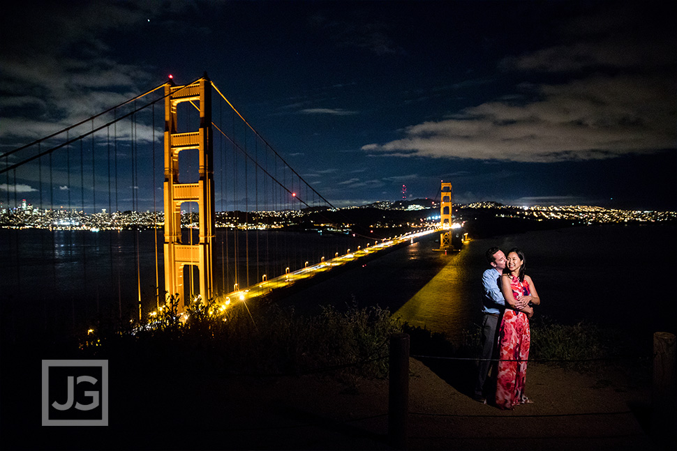 Golden Gate Bridge engagement photography