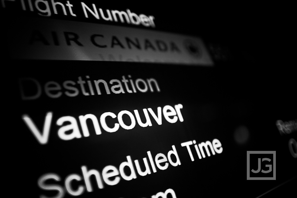Flying to Vancouver