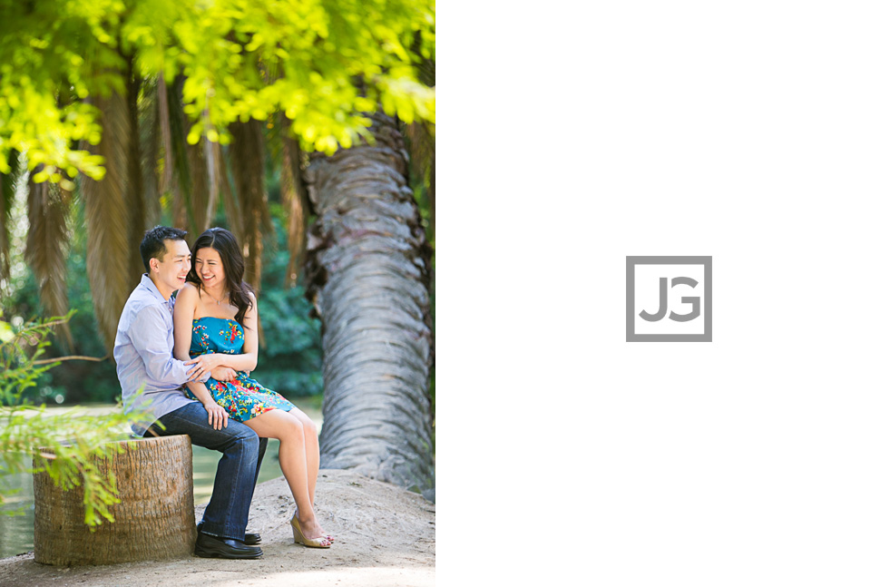 Engagement Photos Palm Tree Lakeside