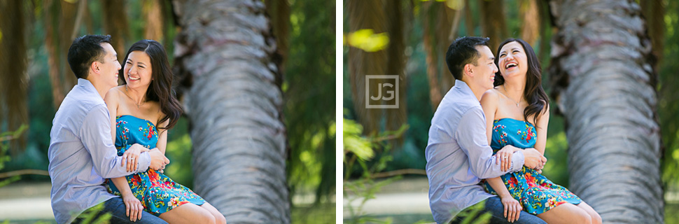 Engagement Photos Palm Tree Lakeside