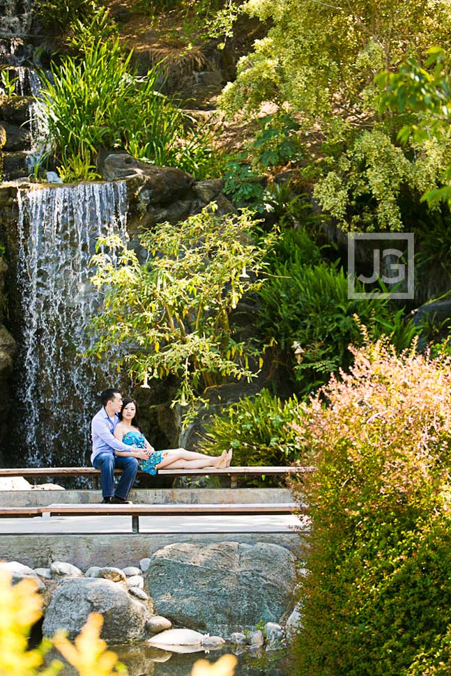 Engagement Photos Arboretum Waterfall