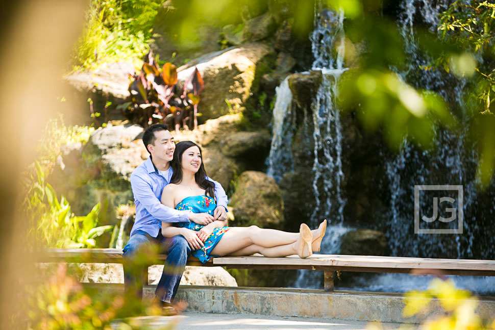 Engagement Photos Arboretum Waterfall