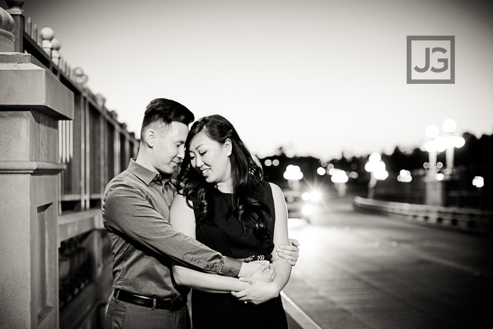 Suicide Bridge Engagement Photo in Pasadena