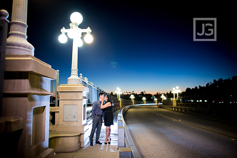 Suicide Bridge Engagement Photo in Pasadena