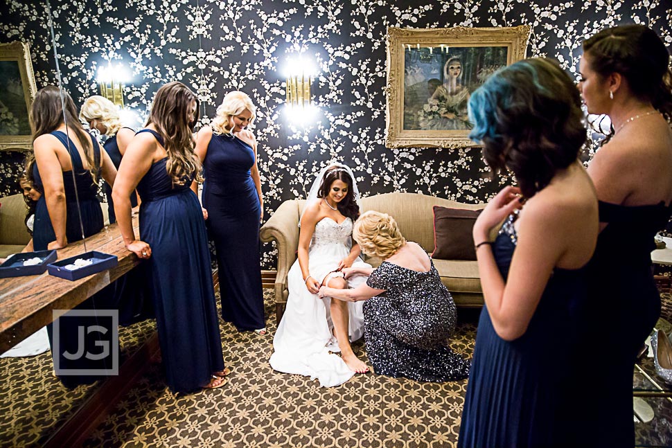 Bride getting ready at the Athletic Club