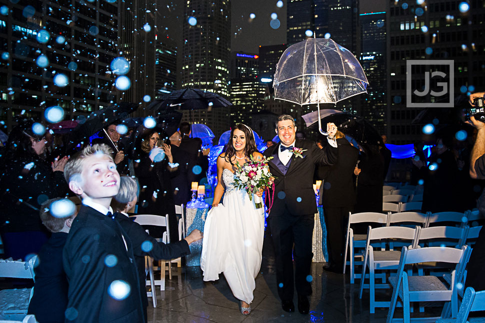 Wedding with a Snow Machine