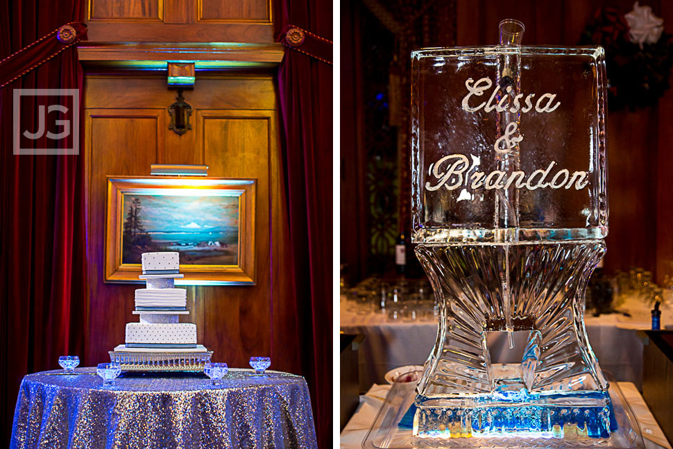 Wedding Cake and Ice Sculpture
