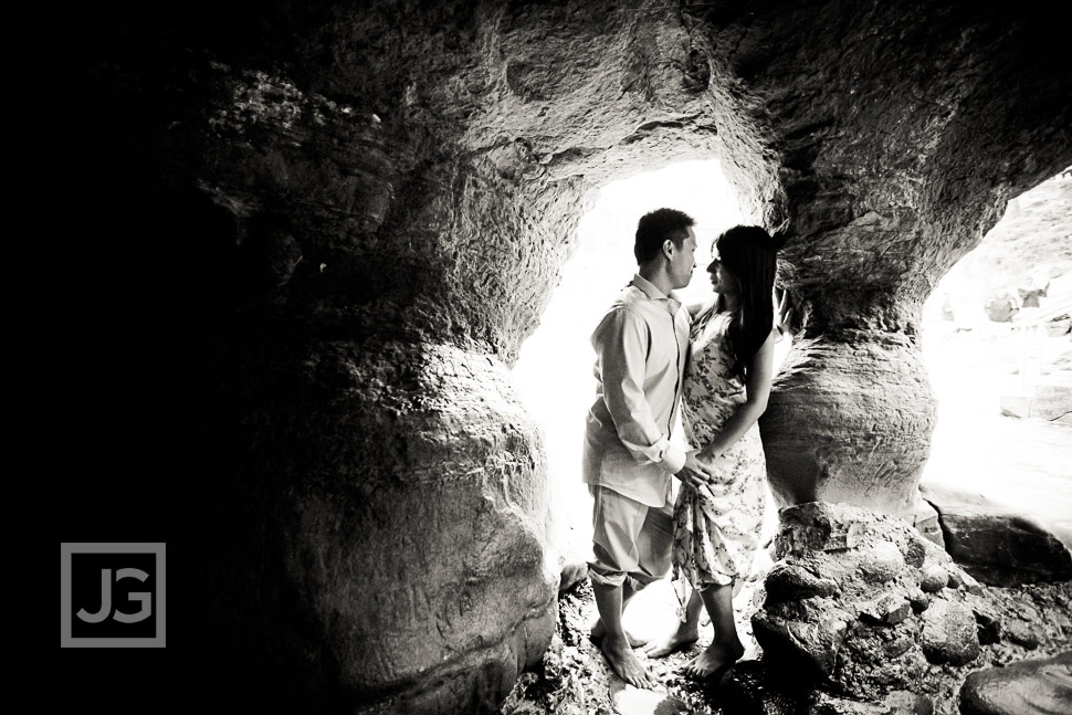 La Jolla Cave Engagement Photo