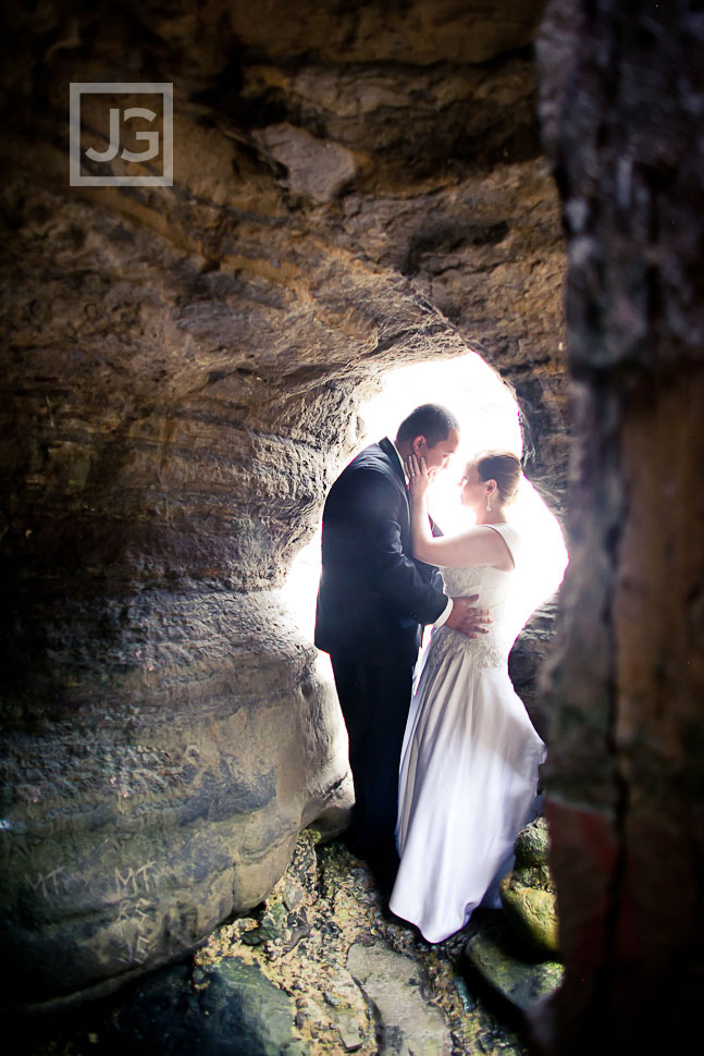 La Jolla Cove Wedding Photography Cave
