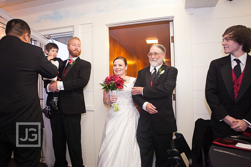 La Jolla Cove Bridge Club Indoor Wedding Ceremony