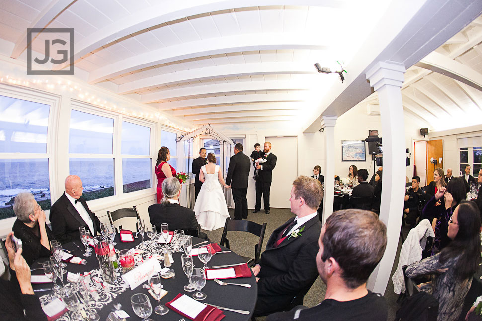 La Jolla Cove Bridge Club Indoor Wedding Ceremony