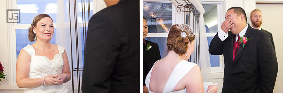 La Jolla Cove Bridge Club Indoor Wedding Ceremony