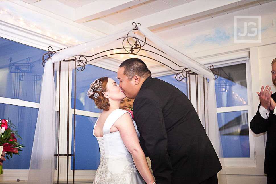 La Jolla Cove Bridge Club Indoor Wedding Ceremony