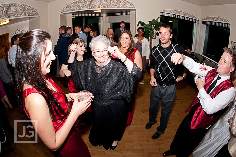 La Jolla Cove Bridge Club Wedding Reception Dancing
