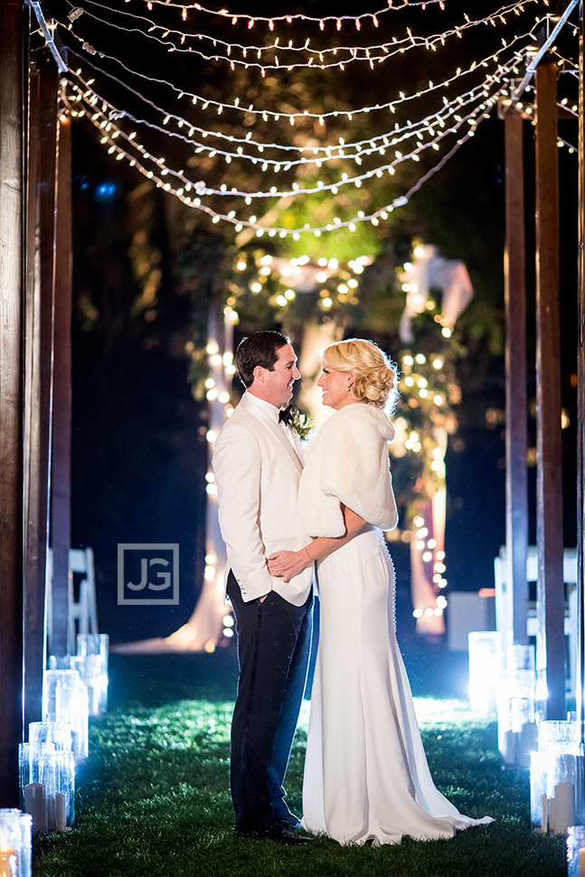 Low light wedding photo at the main lawn