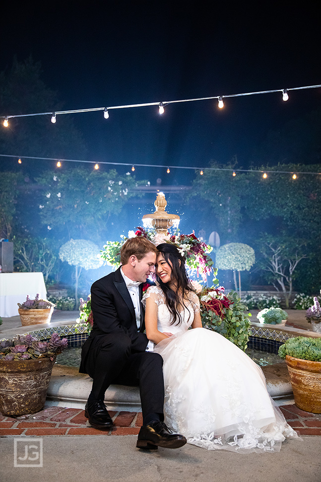 La Venta Inn night wedding photo