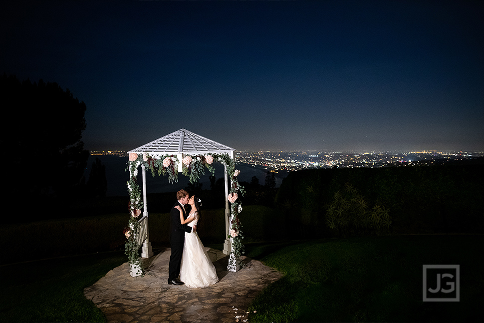 La Venta Inn view at night wedding photo