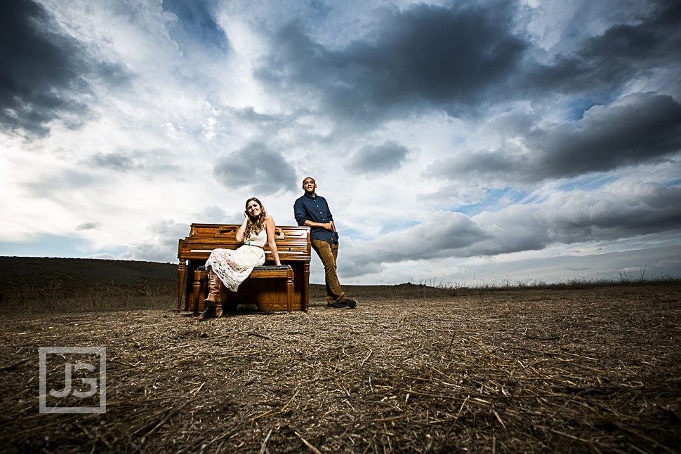 Irvine field engagement photography