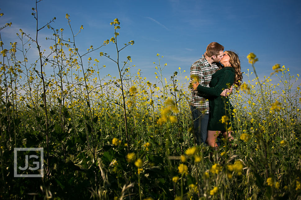 Irvine Flower Field Engagement Photos