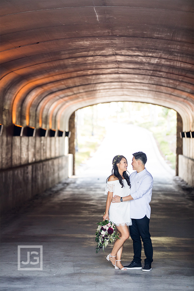 Tunnel Irvine engagement photography