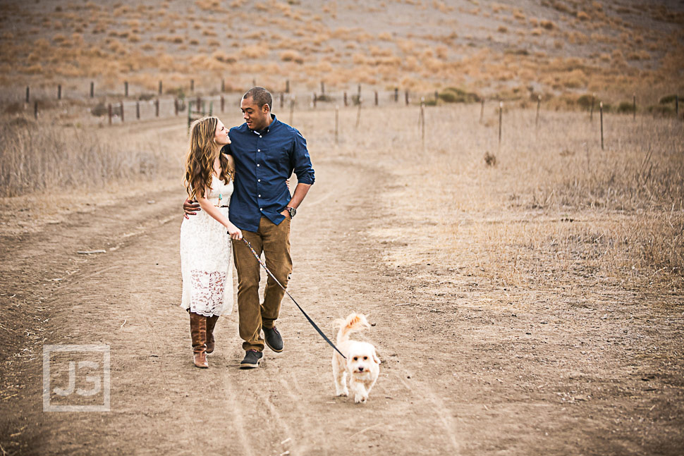 Engagement Photo with their dog