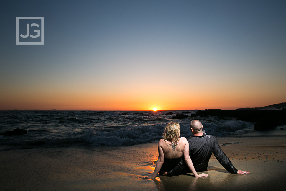 Sexy Beach Engagement Photos with Sunset