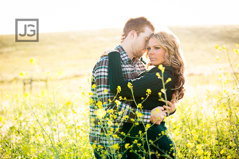 Irvine Flower Field Engagement Photos