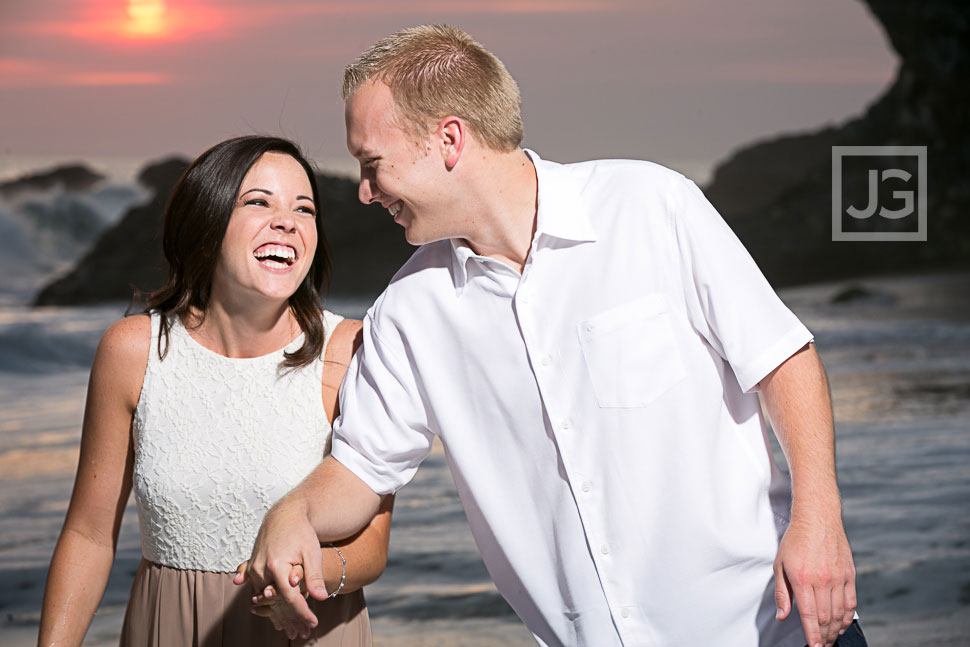 Thousand Steps Engagement Photos Sunset