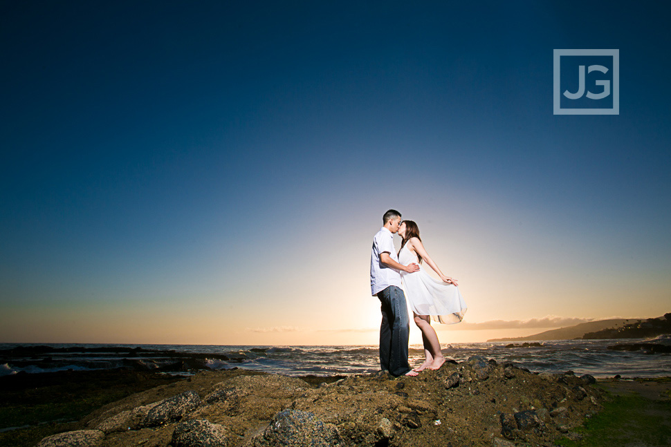 Victoria Beach Sunset Engagement Photography