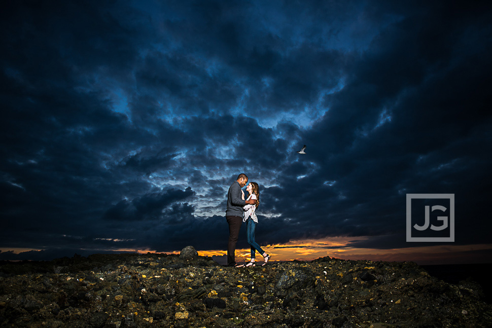 Dark and Moody Sunset in Laguna Beach