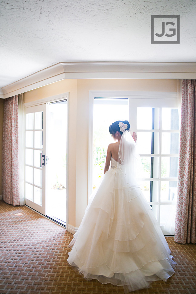 Bride all dressed up