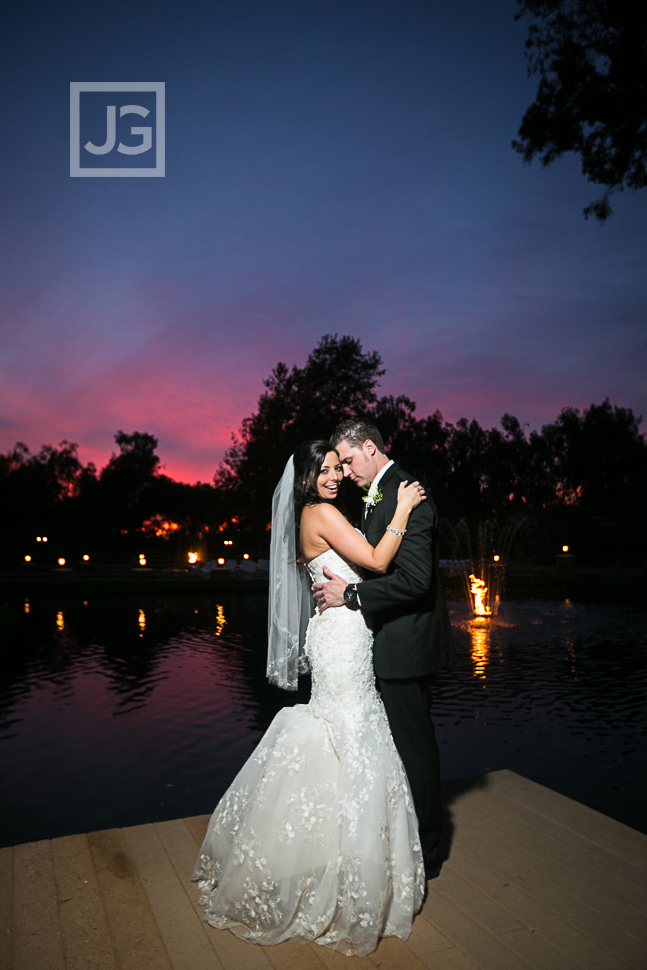 Lake Oak Meadows Sunset Wedding Photos