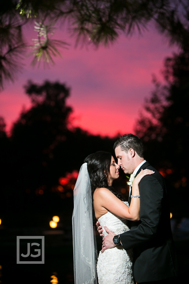 Lake Oak Meadows Sunset Wedding Photos