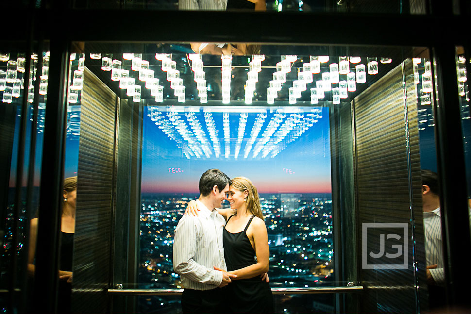 Elevator Engagement Photography