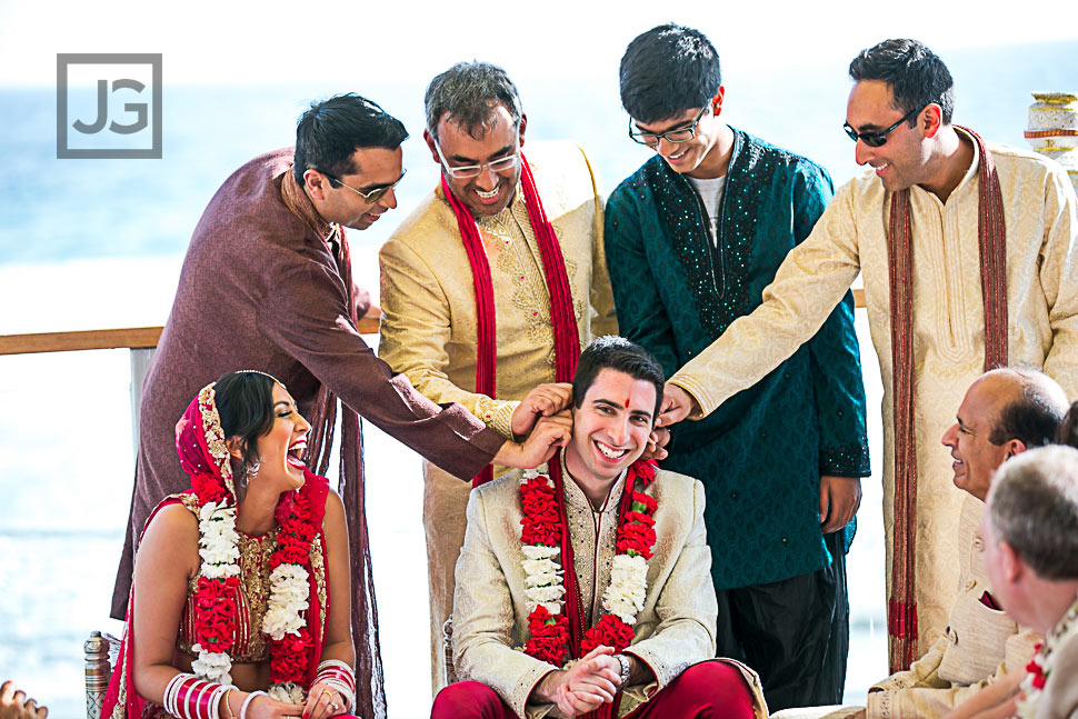 Bride's Brothers getting their say to the Groom