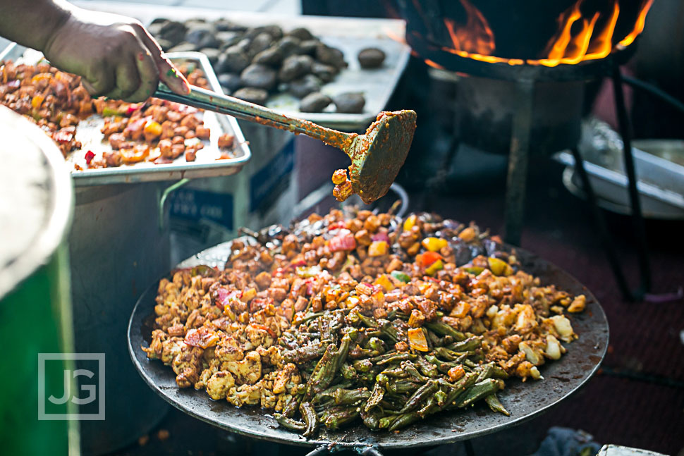 Indian Wedding Food cooked on site