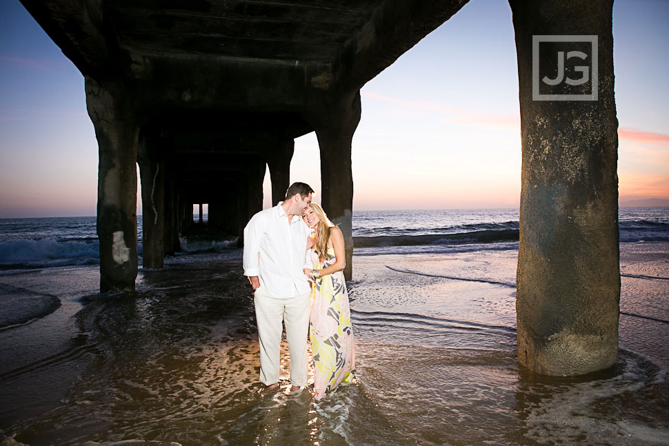 Manhattan Beach Pier Engagement Photography