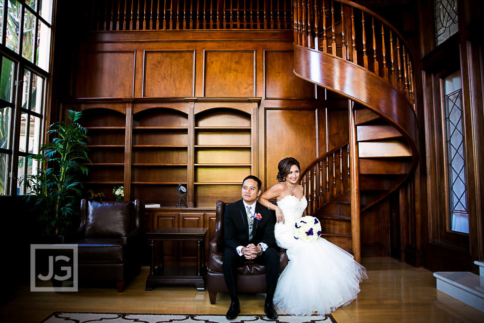 Wedding Photography in the Mansion Library