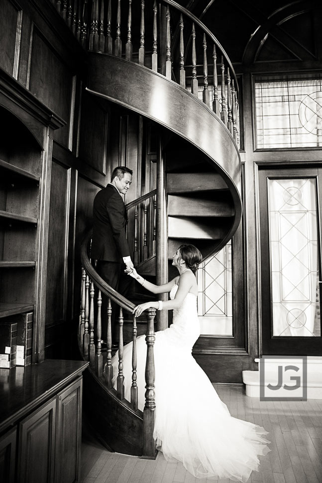 Wedding Photography in the Mansion Library