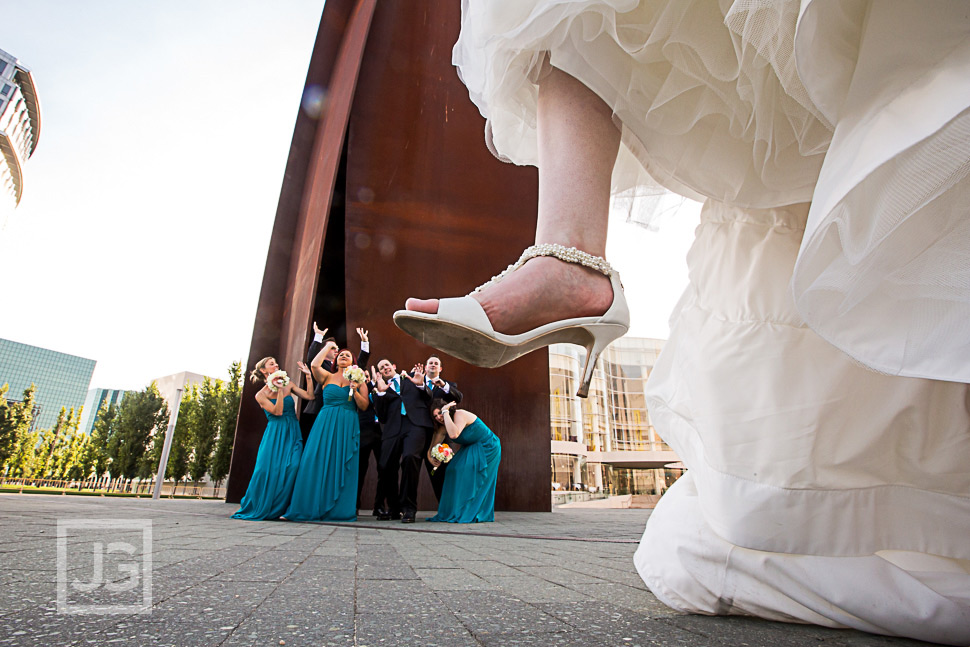 Fun Perspective Wedding Photo