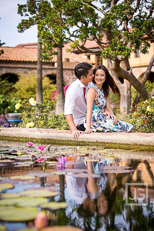 The pond (fountain) at the Mission