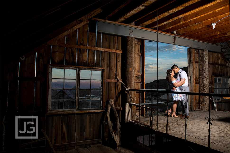 Rustic Barn Engagement Photo