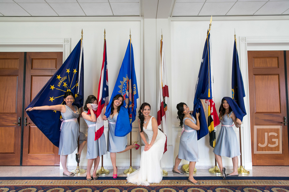 Nixon Library Wedding Party Photos