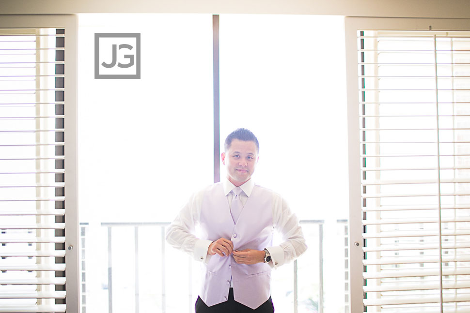 Groom Preparation at Pacific Palms
